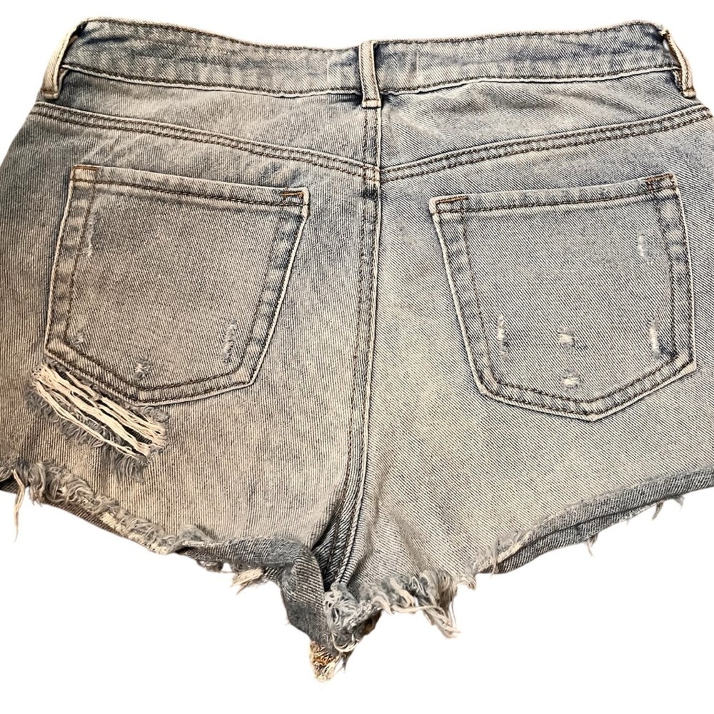 Pacsun Denim Distressed Women's high rise Shorts - Picture 3 of 4